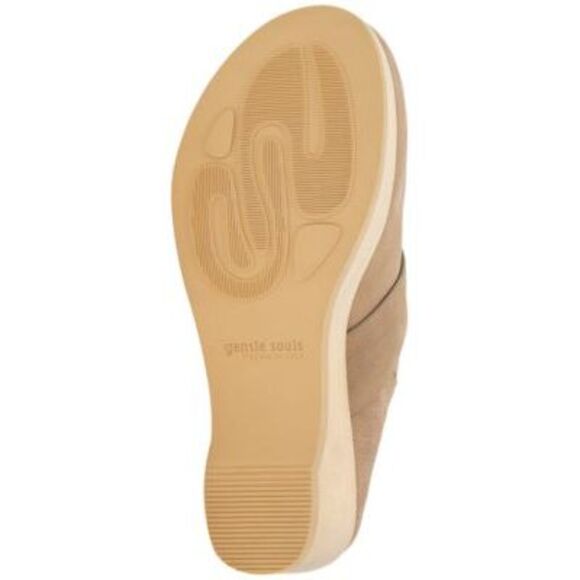 GENTLE SOULS KENNETH COLE Womens Beige 1 Platform Henley Wedge Clogs Shoes 5 - Picture 4 of 4